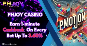 phjoy cashback on every bet up to 3.60